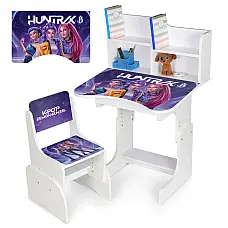 Дитяча парта з надбудовою та стільцем K-Pop N 2071-32-1 Білий