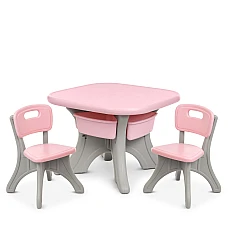 Столик з 2-ма стільцями Bambi New Table-8 Рожевий