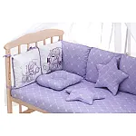 Дитяча постіль Babyroom Bortiki Print-08 Purple teddy