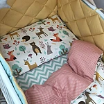 Постільний комплект Маленька Соня Baby Mix Стандарт Лісові звірі теракот