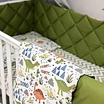 Постільний комплект Маленька Соня Baby Mix Стандарт Діно олива
