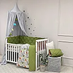 Постільний комплект Маленька Соня Baby Mix Стандарт Діно олива