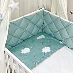 Постільний комплект Маленька Соня Baby Mix Стандартна Хмара на бірюзі