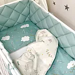 Постільний комплект Маленька Соня Baby Mix Стандартна Хмара на бірюзі