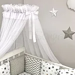 Постельный комплект Маленькая Соня Baby Design Стандарт Stars Серо-бежевый 