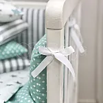 Постільний комплект Маленька Соня Baby Design Стандарт Stars Сіро-м'ятний
