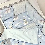 Постільний комплект Маленька Соня Baby Design Стандарт Коти в хмарах Блакитний