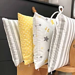 Постільний комплект Маленька Соня Baby Design Стандарт Stars Сіро-жовтий