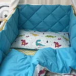 Постільний комплект Маленька Соня Baby Mix Стандарт Діно Яскравий