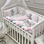Постільний комплект Маленька Соня Kids Toys Стандарт Ведмедик Рожевий