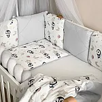 Постельный комплект Маленькая Соня Happy night Пингвин Серый