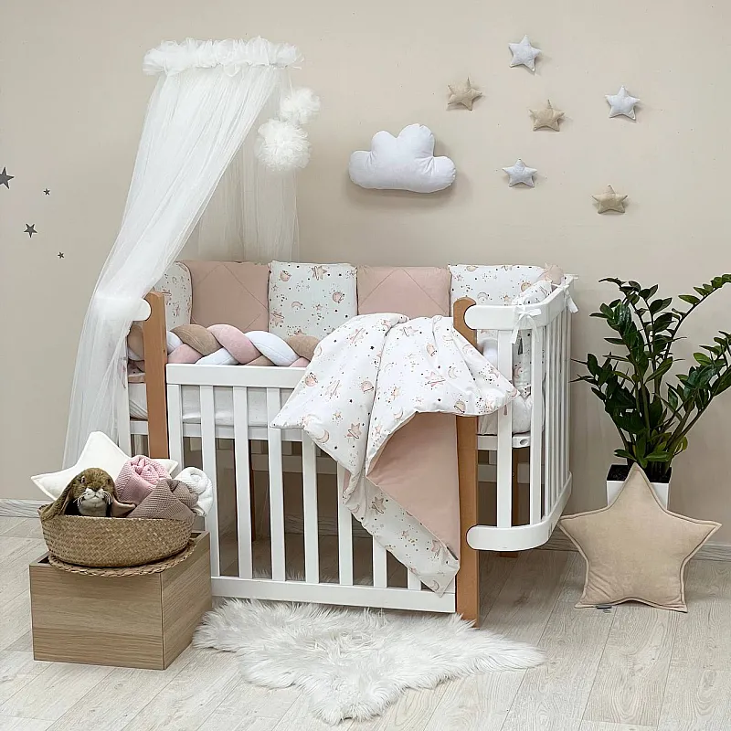 Постільний комплект Маленька Соня Happy night Галактика Бежевий