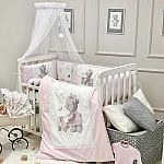 Постільний комплект Маленька Соня Kids Toys Стандарт Ведмедик Рожевий