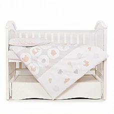 Змінна постіль Twins Eco Line 3090-E-020 Animals beige Біло-б