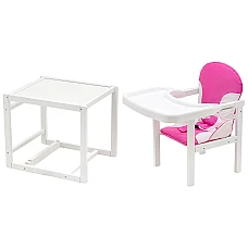 Стільчик-трансформер Babyroom Поні-240 Рожевий-білий