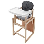Стільчик-трансформер Babyroom Вінні-230 eko Графіт-сірий (ведмедик з серцем)