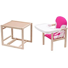 Стілець-трансформер Babyroom Поні-230 eko Рожевий-білий