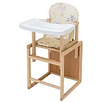 Стільчик-трансформер Babyroom Поні-230 eko Бежевий (ведмедики, бджілки, зірка)