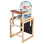 Стульчик-трансформер Наталка Зайчик-11 eko Голубой (рыбки)