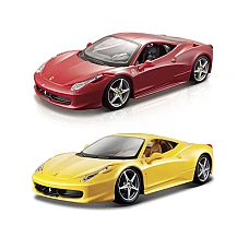 Автомодель Bburago 458 ITALIA (асорті жовтий, червоний, 1:24)