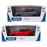 Автомодель - Ford Mustang Mach-E GT 2023 (красный, серебристо-серый) (250387W)