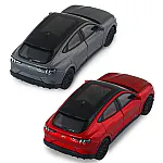Автомодель - Ford Mustang Mach-E GT 2023 (красный, серебристо-серый) (250387W)