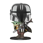 Ігрова фігурка Funko Pop! - Мандалорець у хромі з малюком 25 см (49931)