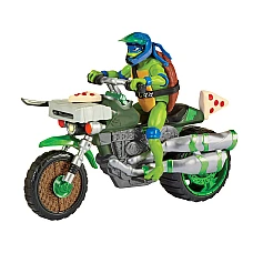 Бойовий транспорт із фігуркою TMNT Леонардо на мотоциклі (834