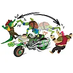 Боевой транспорт с фигуркой TMNT Леонардо на мотоцикле (83431)