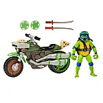 Боевой транспорт с фигуркой TMNT Леонардо на мотоцикле (83431)