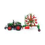 Модель Bburago Трактор Fendt 1050 Vario з роторними валковими граблями (18-31665)