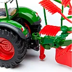 Модель Bburago Трактор Fendt 1050 Vario з роторними валковими граблями (18-31665)