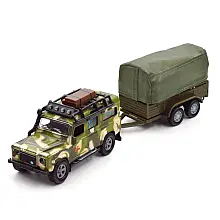 Игровой набор – Land Rover Defender Милитари (с прицепом) (52