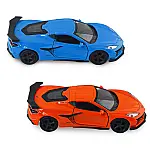 Автомодель - Chevrolet Corvette Z06 2023 (оранжевый, светло-голубой) (250383W)