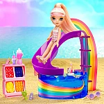 Игровой набор с куклой Rainbow High – Радужный праздник в бассейне (522249)