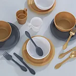 Набор игрушечной посуды Kidkraft Modern Metallics (63532)