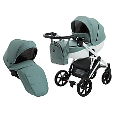 Коляска 2 в 1 Bair Next White ECO 68 Нефрит