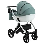 Коляска 2 в 1 Bair Next White ECO 68 Нефрит