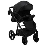 Коляска 2 в 1 Bair Kiwi эко кожа BK-15 Черный