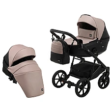 Коляска 2 в 1 Bair Kiwi еко шкіра BK-18/15 Капучино - чорний