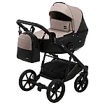 Коляска 2 в 1 Bair Kiwi еко шкіра BK-18/15 Капучино - чорний