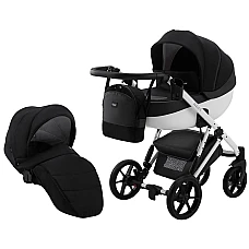 Коляска 2 в 1 Bair Next White Soft 51 Чорний