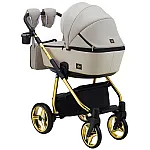 Коляска 2 в 1 Adamex Barcelona Polar (Gold) BR451 Бежевый