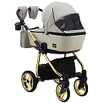 Коляска 2 в 1 Adamex Barcelona Polar (Gold) BR451 Бежевый
