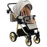 Коляска 2 в 1 Adamex Barcelona Polar (Gold) BR451 Бежевый