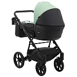 Коляска 2 в 1 Bair Kiwi эко кожа BK-8/15 Мятный - черный