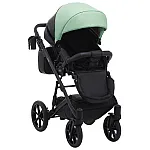 Коляска 2 в 1 Bair Kiwi эко кожа BK-8/15 Мятный - черный
