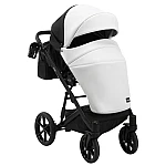 Коляска 2 в 1 Bair Kiwi эко кожа BK-51/15 Белый - черный