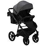 Коляска 2 в 1 Bair Kiwi Soft BKS-219 Графіт - графіт (шкіра)