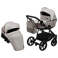 КоКоляска 2 в 1 Bair Kiwi еко шкіра BK-14/13 Бежевий - капучи